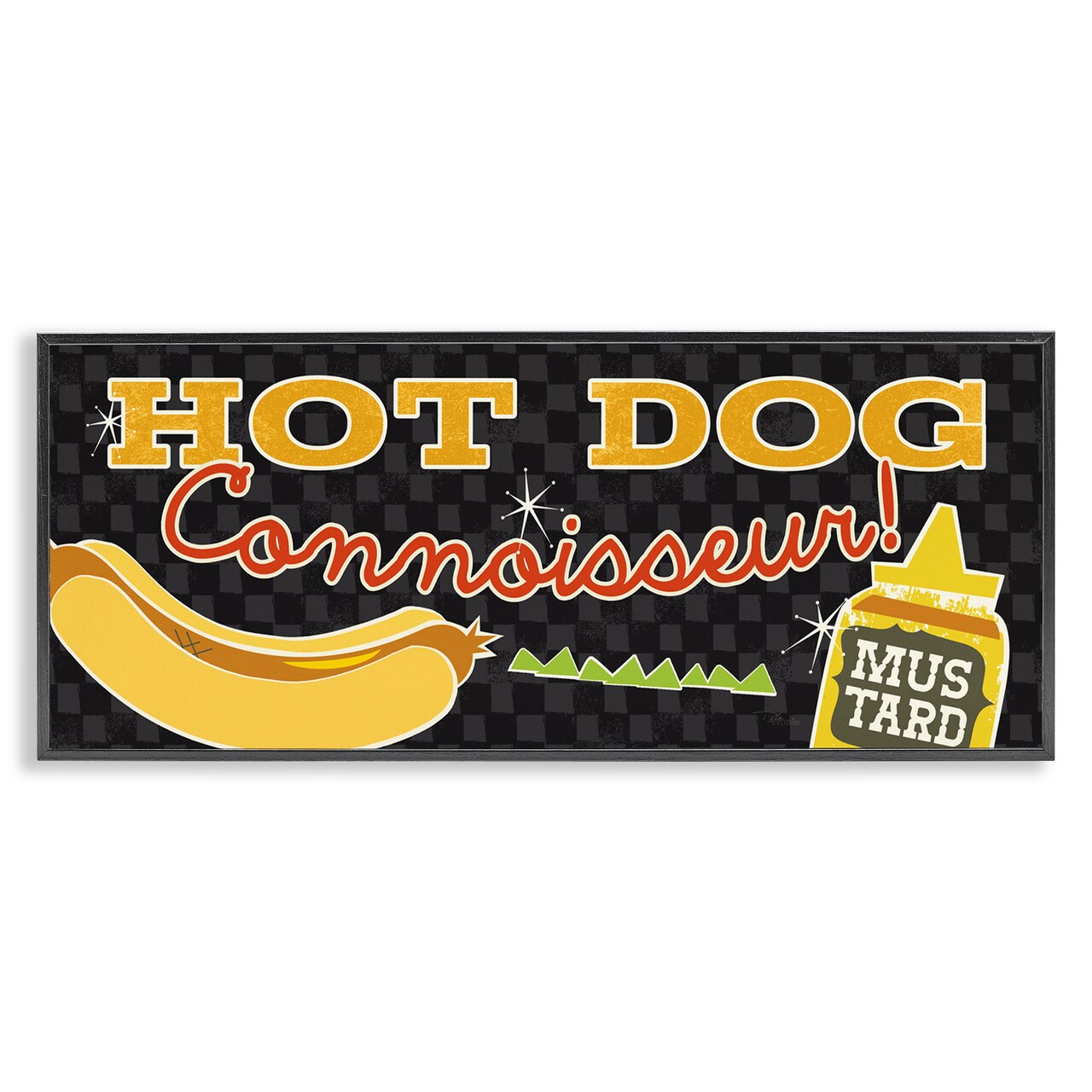 Stupell Industries Hot Dog Connoisseur Framed Giclee Wall Art Design by Pela Studio
